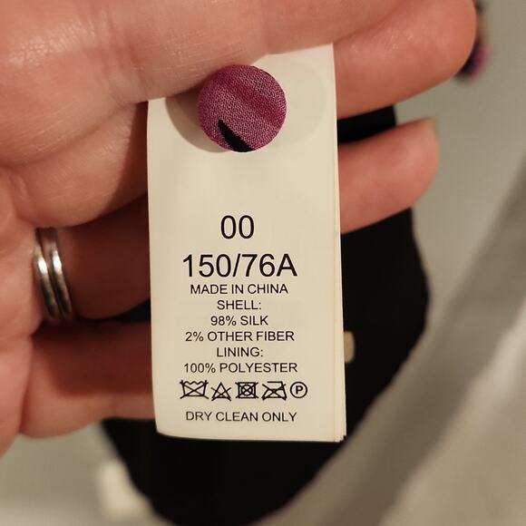 Kate Spade Pink and Black Floral Long Sleeve Dress - 00 - Picture 6 of 6